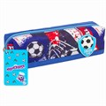 Пенал ЮНЛАНДИЯ, 1 отделение, полиэстер, "Football", синий, 19х4х6 см, 270270 270270