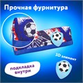 Пенал ЮНЛАНДИЯ, 1 отделение, полиэстер, "Football", синий, 19х4х6 см, 270270 270270