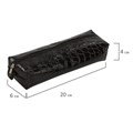 Пенал-косметичка BRAUBERG "Ultra black", "крокодиловая кожа", 20х6х4 см, 223909 223909