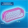 Пенал-косметичка BRAUBERG LUCENT на молнии, прозрачный, "Butterfly", 21х5х9 см, 272344 272344