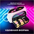 Пенал-косметичка BRAUBERG с ручкой, 1 откидная планка, полиэстер, 22x10х8 см, "Checkered white", 271558 271558