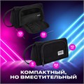 Пенал-косметичка BRAUBERG с ручкой, 1 откидная планка, полиэстер, 22x10х8 см, Black, 272339 272339