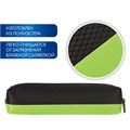 Пенал-косметичка BRAUBERG, мягкий, "Black&Bright", черно-зеленый, 21х5х5 см, 229005 229005