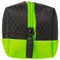 Пенал-косметичка BRAUBERG, мягкий, "Black&Bright", черно-зеленый, 21х5х5 см, 229005 229005