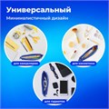 Пенал-косметичка ПИФАГОР на молнии, текстиль, синий, 19х4х9 см, 229004 229004