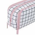 Пенал-органайзер BRAUBERG, 2 откидные планки, полиэстер, 23x9х7 см, "Checkered white", 272315 272315