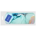 Пенал-тубус BRAUBERG, с эффектом Soft Touch, мягкий, "Mint marble", 22х8 см, 271568 271568