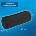 Пенал-тубус BRAUBERG, с эффектом Soft Touch, мягкий, черный, 22х8 см, 272302 272302