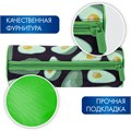 Пенал-тубус BRAUBERG, с эффектом SOFT TOUCH, полиэстер, "Black Avocado", 22х8 см, 270061 270061