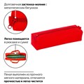 Пенал-тубус ПИФАГОР на молнии, текстиль, красный, 20х5 см, 104387 104387