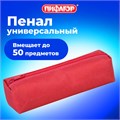 Пенал-тубус ПИФАГОР на молнии, ткань, красный, 20х5 см, 272256 272256