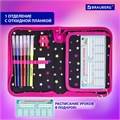 Пенал BRAUBERG с наполнением, 1 отделение, 1 откидная планка, 24 предмета, 21х14 см, "Cats first", 271525 271525