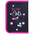 Пенал BRAUBERG с наполнением, 1 отделение, 1 откидная планка, 24 предмета, 21х14 см, "Cats first", 271525 271525