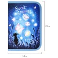 Пенал BRAUBERG с наполнением, 1 отделение, 1 откидная планка, 24 предмета, 21х14 см, "Sweet dreams", 270720 270720
