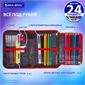 Пенал BRAUBERG с наполнением, 1 отделение, 1 откидная планка, 24 предмета, 21х14 см, "Yellow car", 229292 229292
