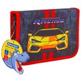 Пенал BRAUBERG с наполнением, 1 отделение, 1 откидная планка, 24 предмета, 21х14 см, "Yellow car", 229292 229292