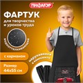 Накидка фартук с нарукавниками для труда ПИФАГОР, 1 карман, 46x54 см, "Rocket Car", 271642 271642