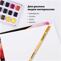 Кисть ПИФАГОР, СИНТЕТИКА, плоская, № 7, деревянная лакированная ручка, с колпачком, пакет с подвесом, 200860 200860