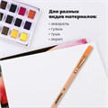 Кисть ПИФАГОР, СИНТЕТИКА, плоская, № 8, деревянная лакированная ручка, с колпачком, пакет с подвесом, 200861 200861
