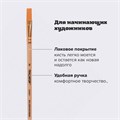 Кисть ПИФАГОР, СИНТЕТИКА, плоская, № 8, деревянная лакированная ручка, с колпачком, пакет с подвесом, 200861 200861