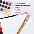 Кисть ПИФАГОР, ЩЕТИНА, плоская, № 20, деревянная лакированная ручка, пакет с подвесом, 200879 200879