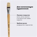 Кисть ПИФАГОР, ЩЕТИНА, плоская, № 22, деревянная лакированная ручка, пакет с подвесом, 200880 200880