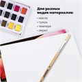 Кисть ПИФАГОР, ЩЕТИНА, плоская, № 6, деревянная лакированная ручка, пакет с подвесом, 200872 200872