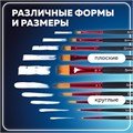 Кисти BRAUBERG PREMIUM, набор 10 шт. (синтетика, круглые № 1, 2, 3, 5, 8, плоские № 2, 4, 6, 8, 10), 201027 201027