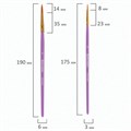 Кисти синтетика BRAUBERG, НАБОР 10 шт., фиолетовые (Круглые; Овальные; Плоские; Лайнеры), 201029 201029