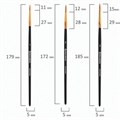 Кисти синтетика BRAUBERG, НАБОР 10 шт., черные (Круглые; Овальные; Плоские; Лайнеры), 201028 201028