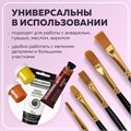 Кисти синтетика BRAUBERG, НАБОР 10 шт., черные (Круглые; Овальные; Плоские; Лайнеры), 201028 201028