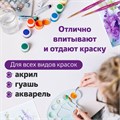 Кисти ЮНЛАНДИЯ, набор 3 шт. (СИНТЕТИКА: круглые № 1, 2; плоская № 3), пакет с европодвесом, 200886 200886