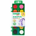 Краски акварельные BRAUBERG KIDS, 12 ярких цветов, круглые кюветы, пластиковый пенал, 191806 191806