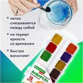 Краски акварельные BRAUBERG KIDS, медовые, 12 цветов, квадратные кюветы, пластиковый пенал, 192282 192282
