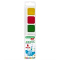 Краски акварельные BRAUBERG KIDS, медовые, 6 цветов, квадратные кюветы, пластиковый пенал, 192281 192281