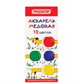 Краски акварельные медовые 12 цветов ПИФАГОР "ВЕСЕЛАЯ ТАКСА", картонная коробка, 192007 192007