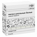 Мел белый квадратный средней твердости 12 штук, ГАММА, картонная упаковка, 280120213 273015