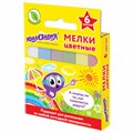 Мел цветной квадратный 6 штук, ЮНЛАНДИЯ "ЮНЛАНДИК И ОКРУЖАЮЩИЙ МИР", картонная упаковка, европодвес, 227447 227447
