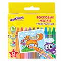 Восковые мелки трехгранные ЮНЛАНДИЯ "ЮНЛАНДИК И МУДРЫЙ ЛИС", НАБОР 12 цветов, 227289 227289