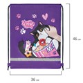 Мешок для обуви BRAUBERG KIDS, светоотражающая полоса, 46х36 см, "Sweet cheeks", 272390 272390
