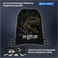Мешок для обуви BRAUBERG PREMIUM, карман, подкладка, светоотражайка, 43х33 см, Dino attack, 272424 272424