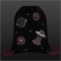 Мешок для обуви BRAUBERG PREMIUM, карман, подкладка, светоотражайка, 43х33 см, Space sweets, 272422 272422