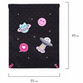 Мешок для обуви BRAUBERG PREMIUM, карман, подкладка, светоотражайка, 43х33 см, Space sweets, 272422 272422