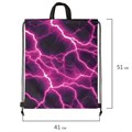 Мешок для обуви BRAUBERG большой удобный с ручкой, 51х41 см, Lightning, 272400 272400