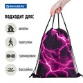 Мешок для обуви BRAUBERG большой удобный с ручкой, 51х41 см, Lightning, 272400 272400