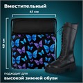 Мешок для обуви BRAUBERG БОЛЬШОЙ, с ручкой, карман на молнии, сетка, 49х41 см, "Fly aways", 272402 272402