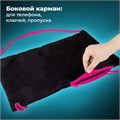 Мешок для обуви BRAUBERG плотный, карман на молнии, подкладка, 43х33 см, Neon Pink, 272428 272428