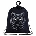 Мешок для обуви BRAUBERG, с петлёй, карман на молнии, 47х37 см, "Tiger", 271610 271610