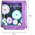 Мешок для обуви ЮНЛАНДИЯ с ручками, боковой карман на молнии, 46х36 см, "Flowers", 271065 271065