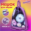 Мешок для обуви ЮНЛАНДИЯ с ручками, боковой карман на молнии, 46х36 см, "Flowers", 271065 271065